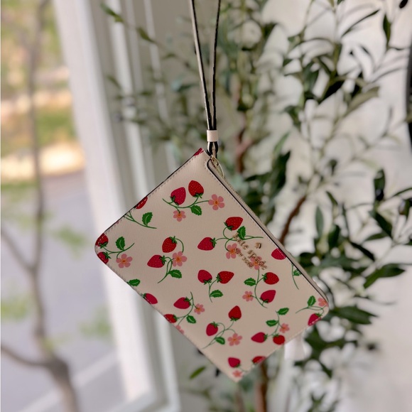 Kate Spade Madison Strawberry Print Wristlet - Picture 4 of 7